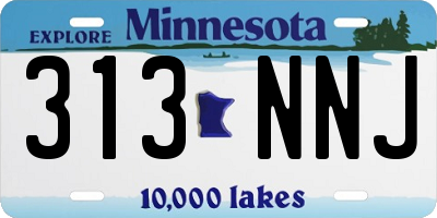 MN license plate 313NNJ