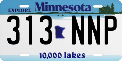 MN license plate 313NNP