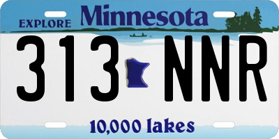 MN license plate 313NNR
