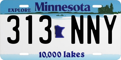 MN license plate 313NNY