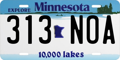MN license plate 313NOA