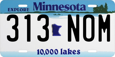 MN license plate 313NOM