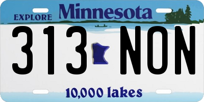 MN license plate 313NON