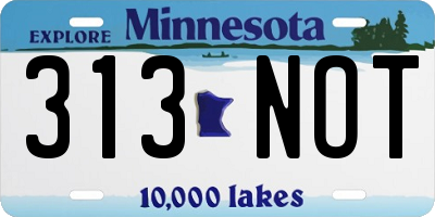 MN license plate 313NOT