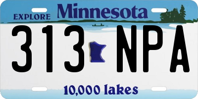 MN license plate 313NPA