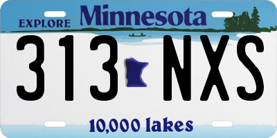 MN license plate 313NXS