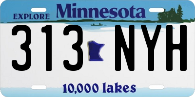 MN license plate 313NYH