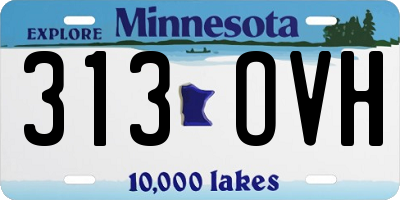 MN license plate 313OVH