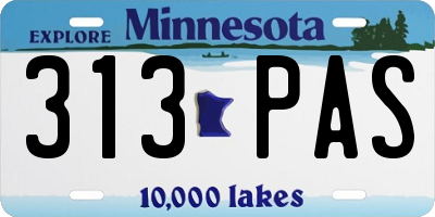 MN license plate 313PAS