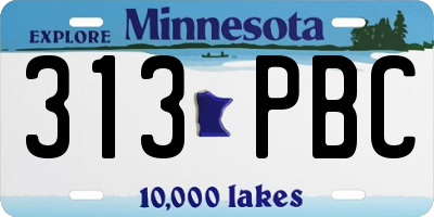 MN license plate 313PBC