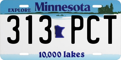 MN license plate 313PCT