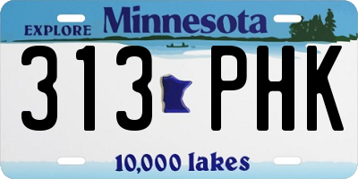 MN license plate 313PHK