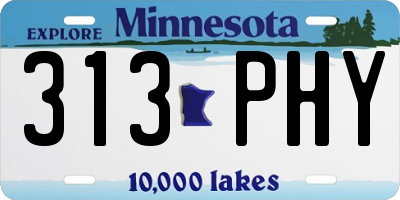 MN license plate 313PHY