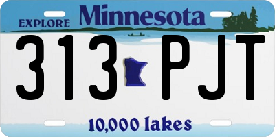 MN license plate 313PJT