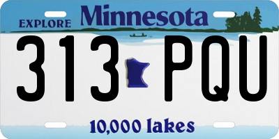 MN license plate 313PQU