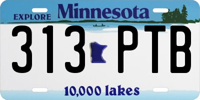 MN license plate 313PTB