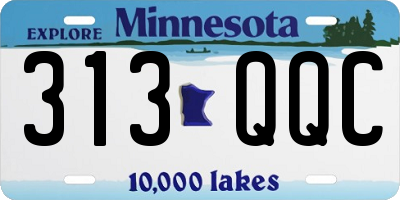 MN license plate 313QQC