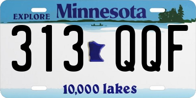 MN license plate 313QQF