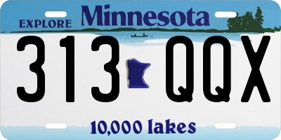 MN license plate 313QQX