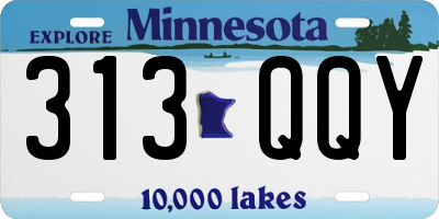 MN license plate 313QQY