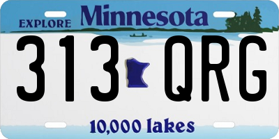 MN license plate 313QRG
