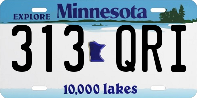 MN license plate 313QRI