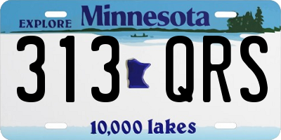 MN license plate 313QRS