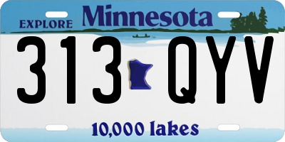 MN license plate 313QYV