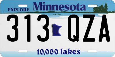 MN license plate 313QZA