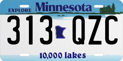 MN license plate 313QZC