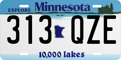 MN license plate 313QZE