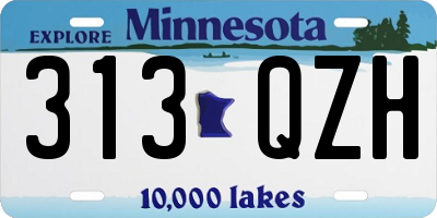 MN license plate 313QZH