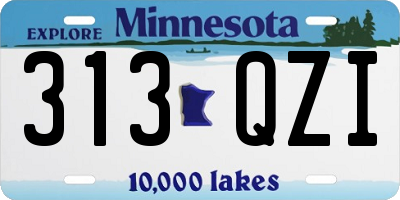 MN license plate 313QZI