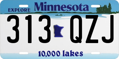 MN license plate 313QZJ