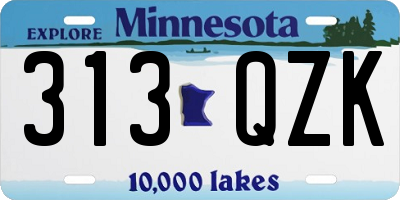 MN license plate 313QZK
