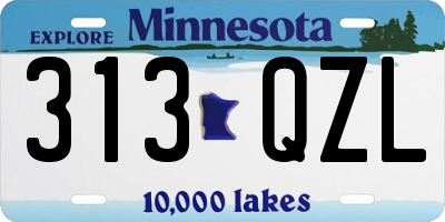MN license plate 313QZL