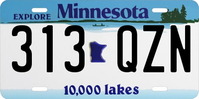 MN license plate 313QZN