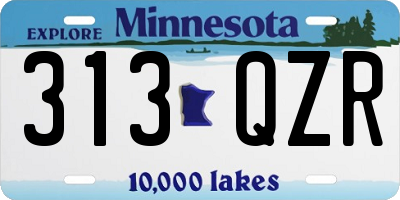 MN license plate 313QZR