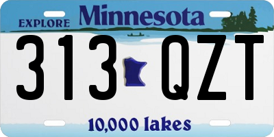 MN license plate 313QZT