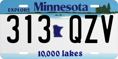 MN license plate 313QZV