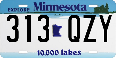 MN license plate 313QZY