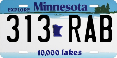 MN license plate 313RAB