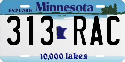 MN license plate 313RAC