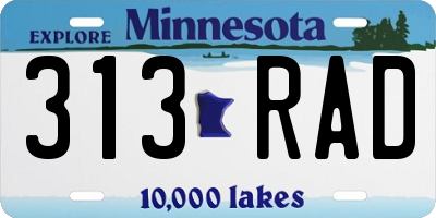 MN license plate 313RAD