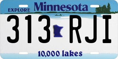 MN license plate 313RJI