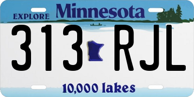 MN license plate 313RJL