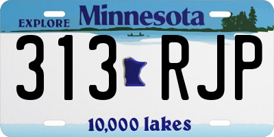 MN license plate 313RJP