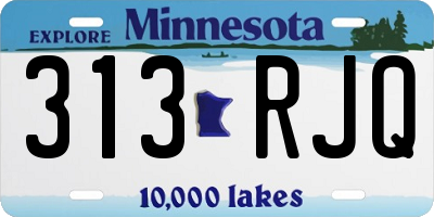 MN license plate 313RJQ
