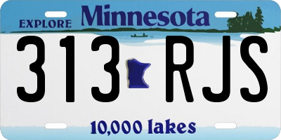 MN license plate 313RJS