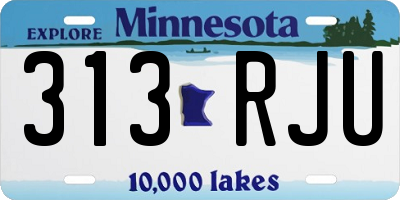 MN license plate 313RJU